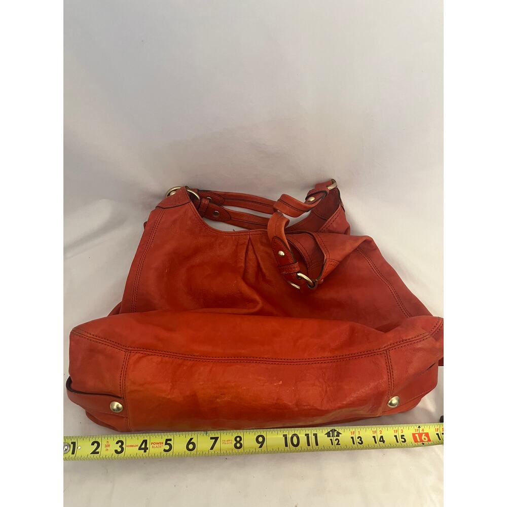 Coach Orange Leather Hobo Bag Large Slouchy Vintage Shoulder Bag - Picture 7 of 9